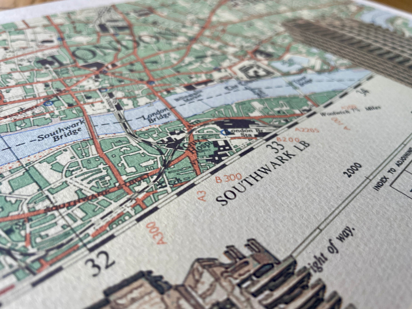 London, The Barbican, limited edition print on Ordnance Survey Map, by Chris Snow / Maps & Diagrams (Copy)