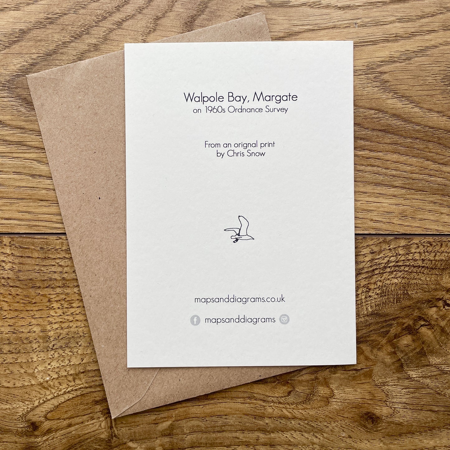 Gift box set of 8 Margate high quality greeting cards featuring maps and original illustrations. Including Walpole Bay, Margate Harbour, Westbrook Beach, Arlington House and T.S. Eliot's shelter