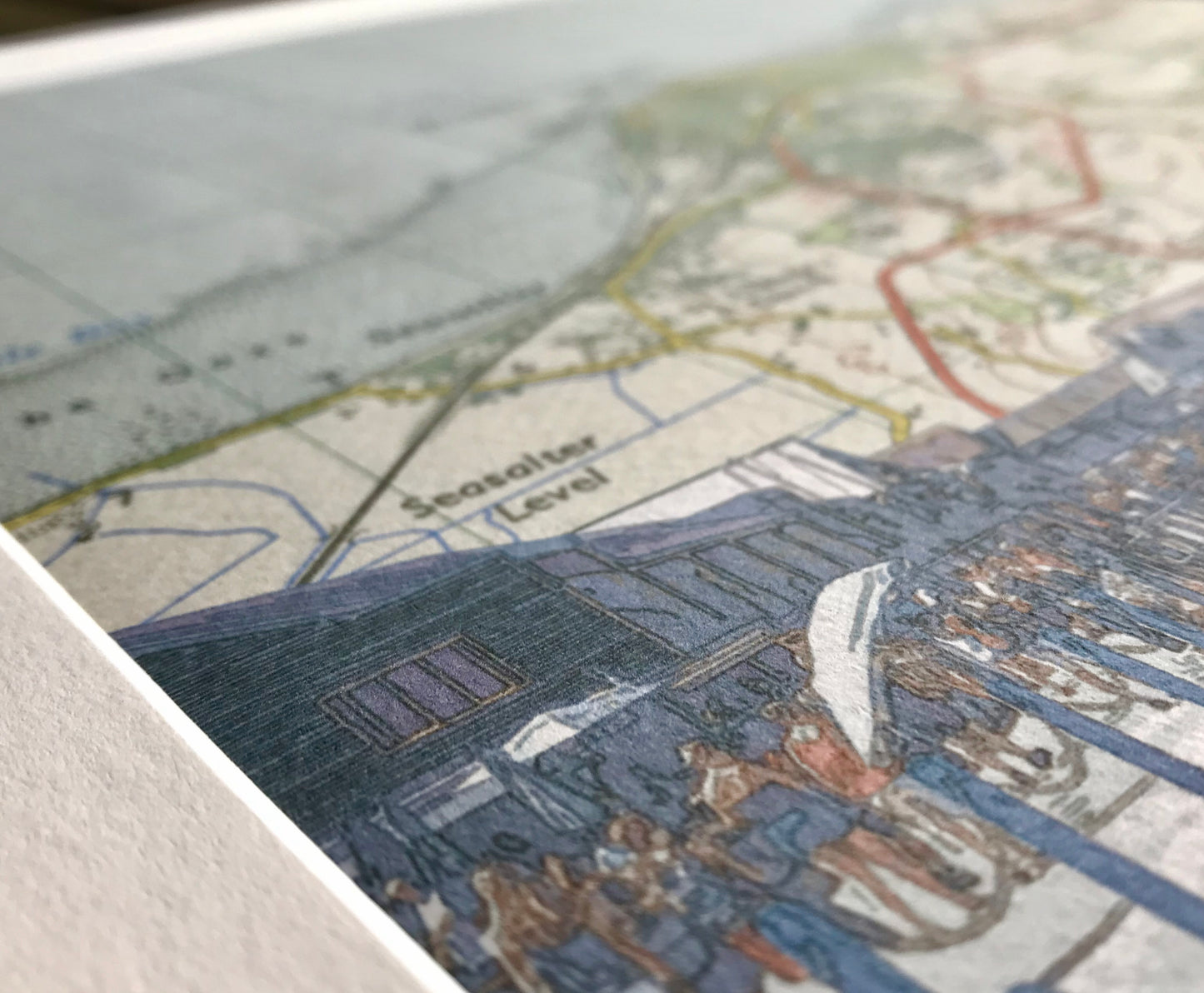 Whitstable, limited edition print on Ordnance Survey Map, by Chris Snow / Maps & Diagrams