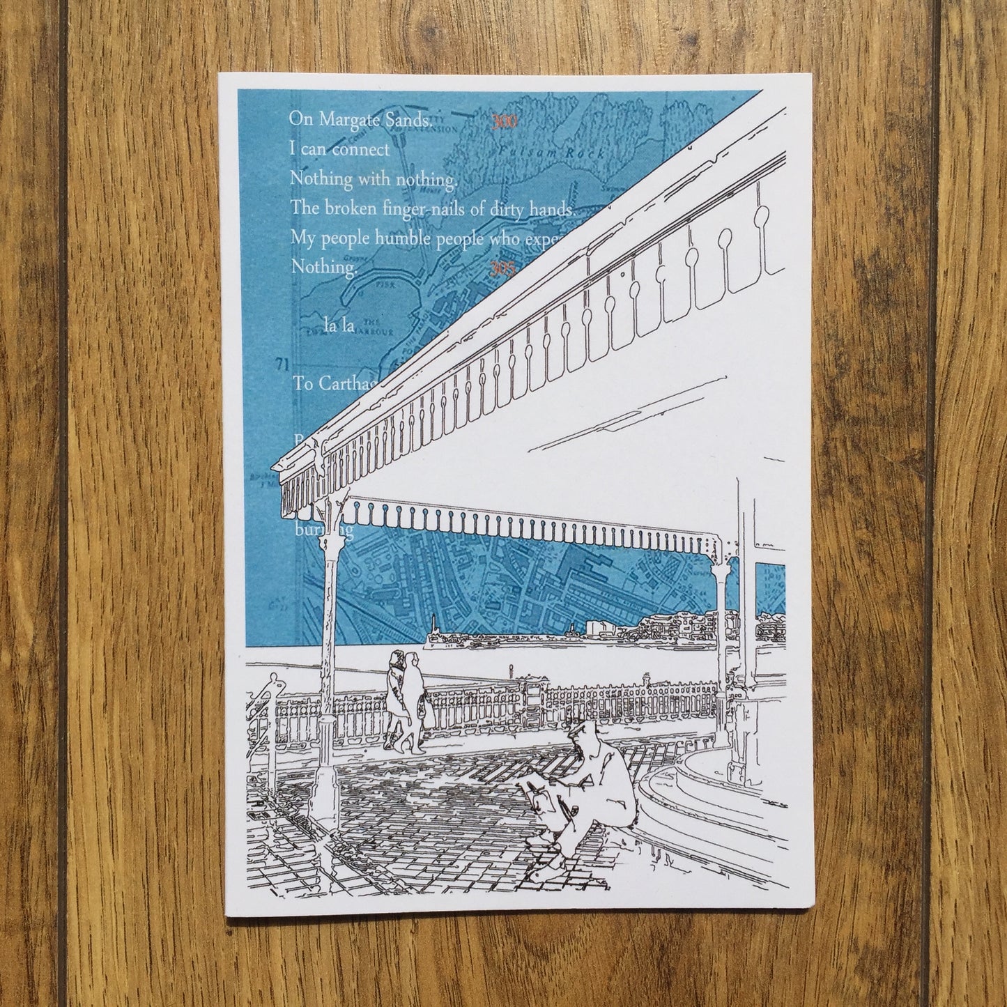 Gift box set of 8 Margate high quality greeting cards featuring maps and original illustrations. Including Walpole Bay, Margate Harbour, Westbrook Beach, Arlington House and T.S. Eliot's shelter