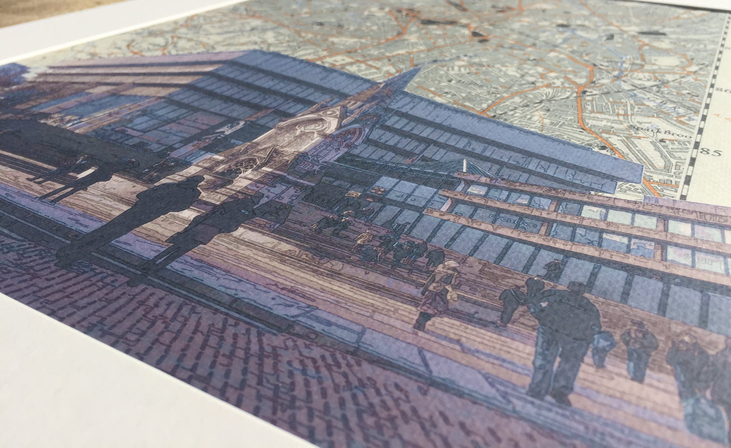 Birmingham, Central Library, limited edition print on Ordnance Survey Map, by Chris Snow / Maps & Diagrams