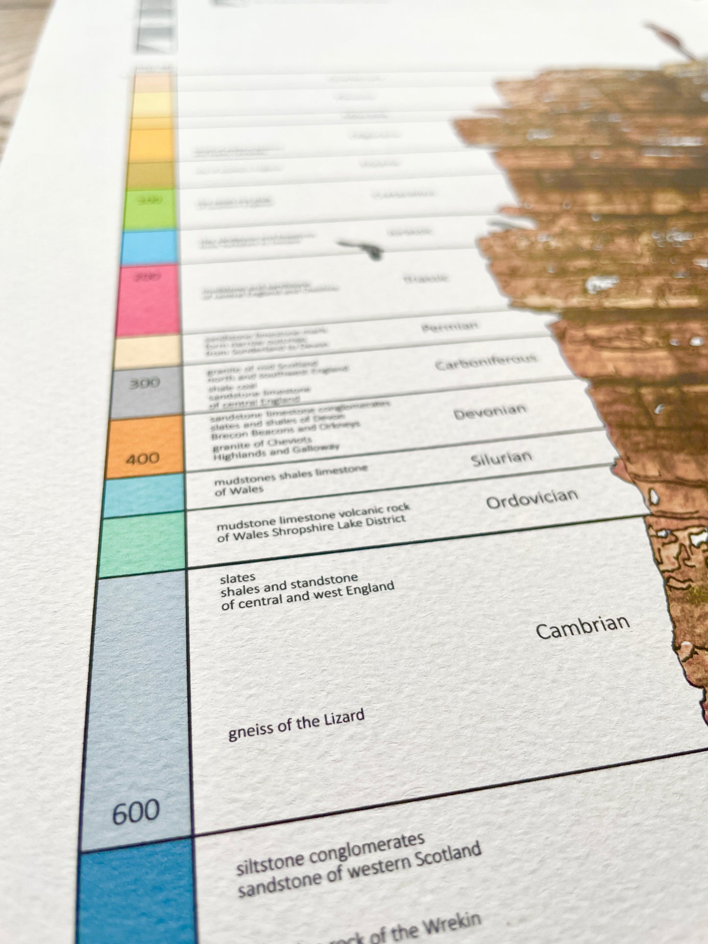 Geology of Britain, giclee print, by Chris Snow / Maps & Diagrams