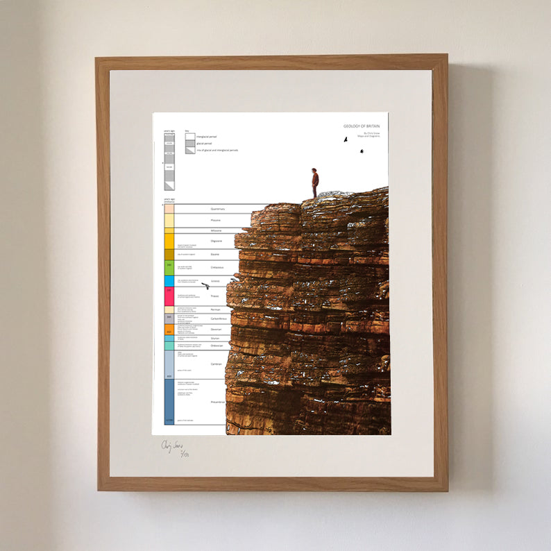 Geology of Britain, giclee print, by Chris Snow / Maps & Diagrams