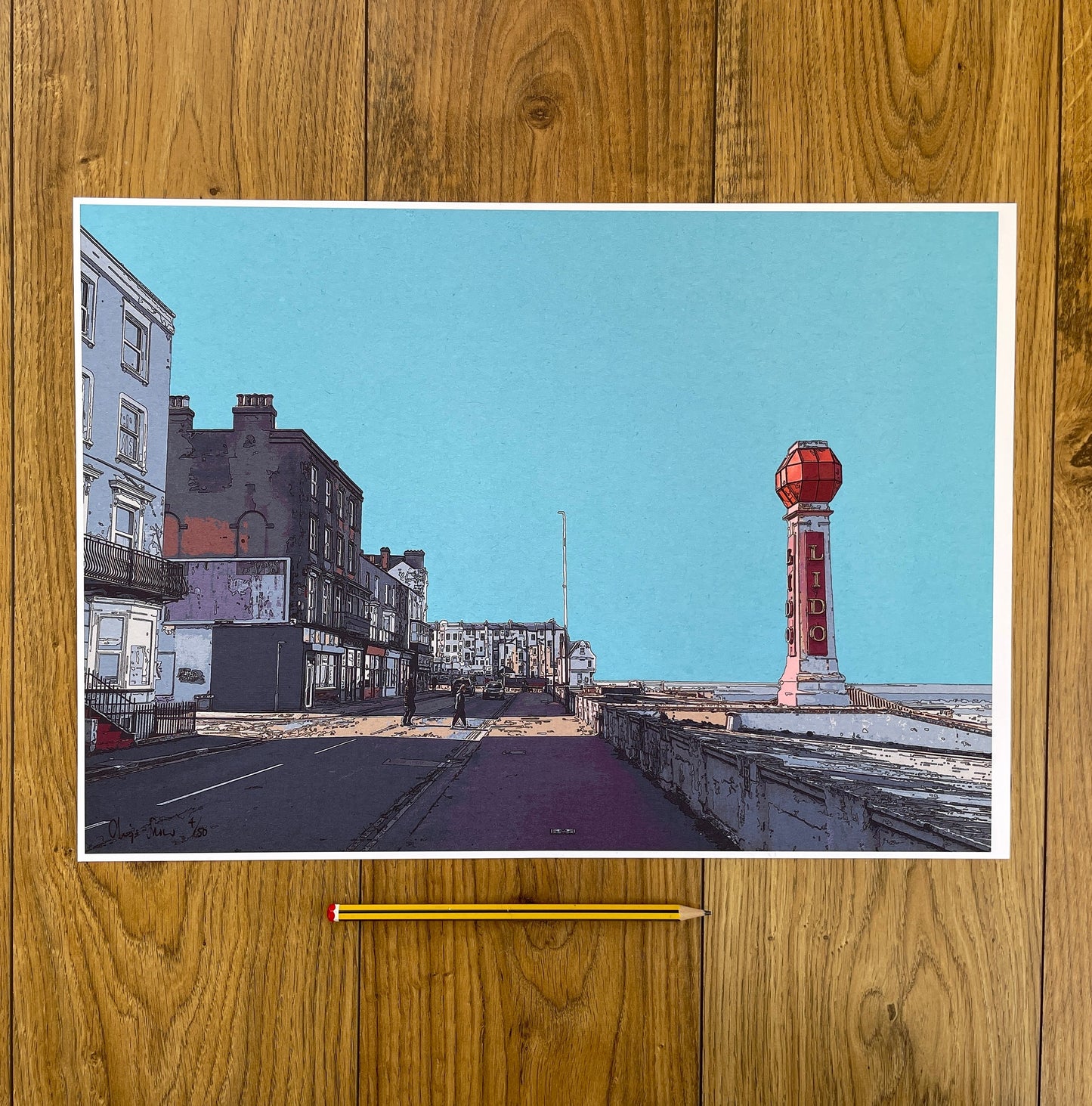 The Lido catches the low winter Sun