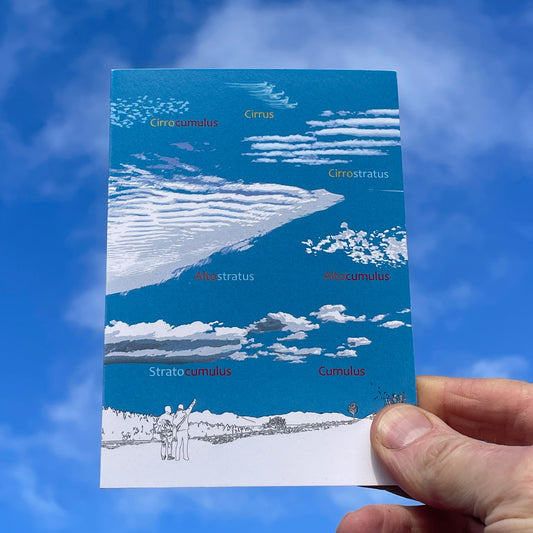 A guide to clouds - greetings card and envelope