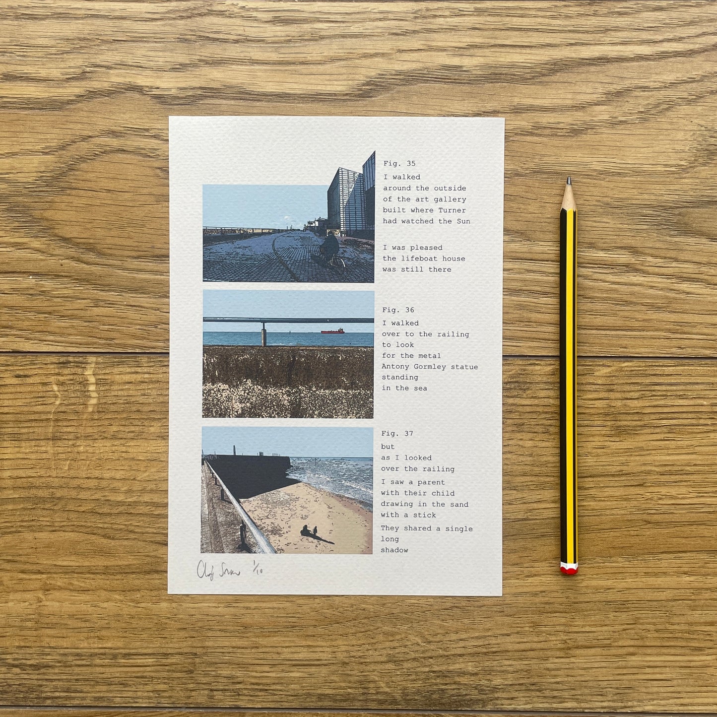 Fig. 35 - They shared a single long shadow - Margate. Limited Edition print by Chris Snow / Maps & Diagrams