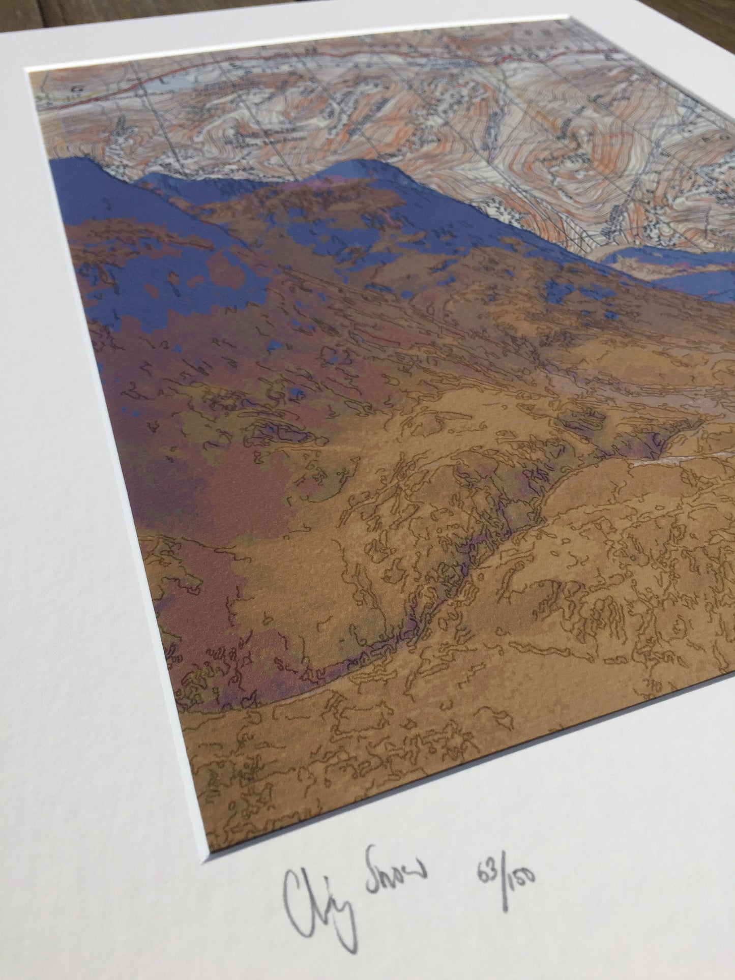 Glencoe, limited edition print on Ordnance Survey Map, by Chris Snow / Maps & Diagrams