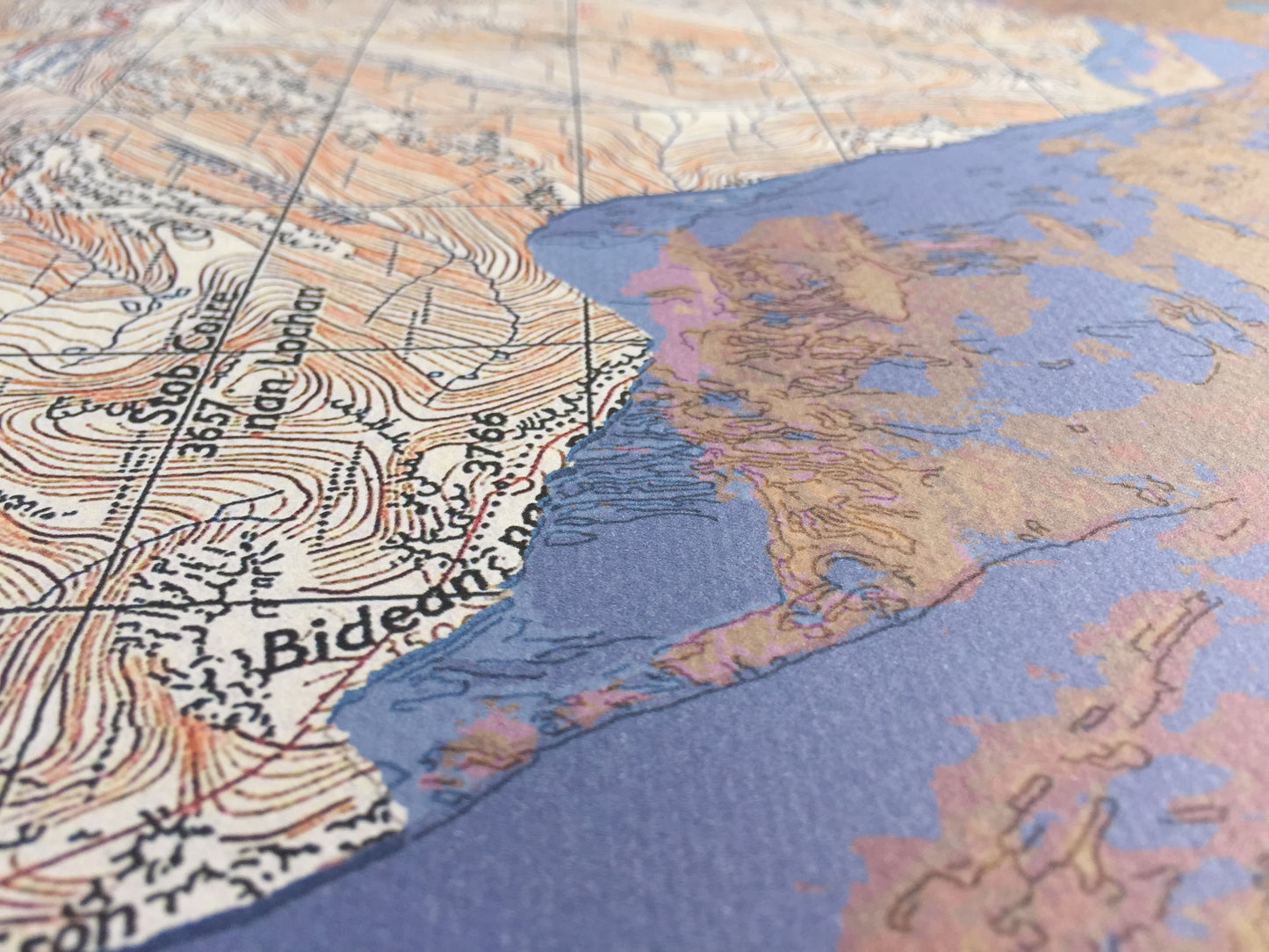 Glencoe, limited edition print on Ordnance Survey Map, by Chris Snow / Maps & Diagrams