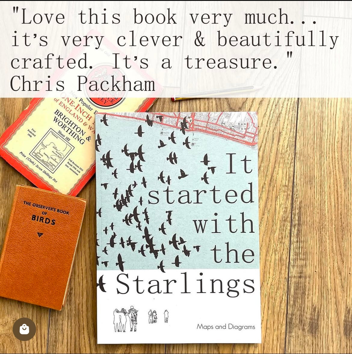 It Started With The Starlings - A book by Chris Snow / Maps & Diagrams. Part atlas, bird book, picture book, story book