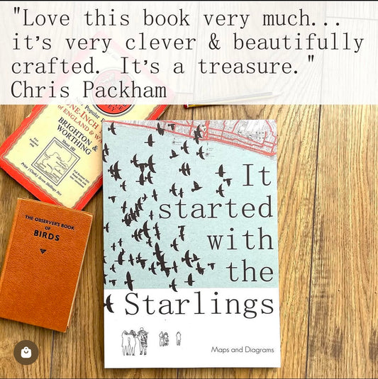 It Started With The Starlings - A book by Chris Snow / Maps & Diagrams. Part atlas, bird book, picture book, story book