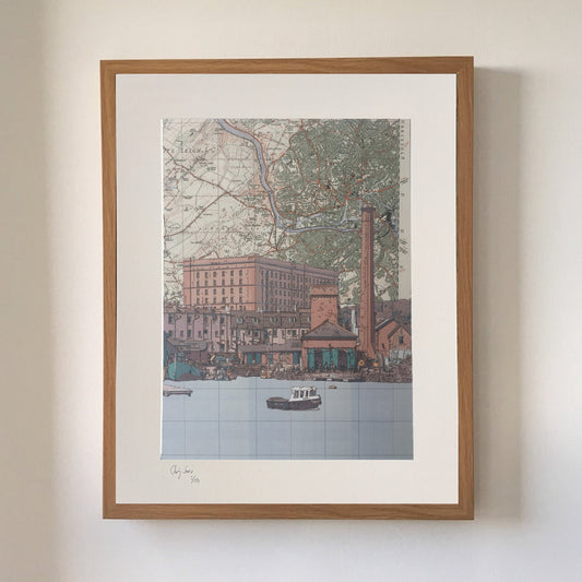 Bristol Docks No.1 , limited edition print on Ordnance Survey Map, by Chris Snow / Maps & Diagrams (Copy)